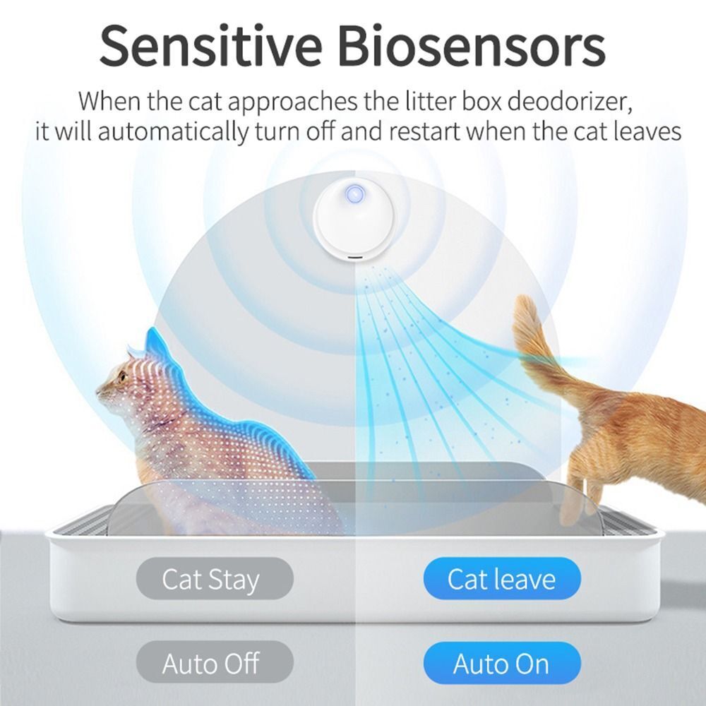 Pets Deodorization Rechargeable Deodorizer Air Cleaner Smart Cat Odor Purifier
