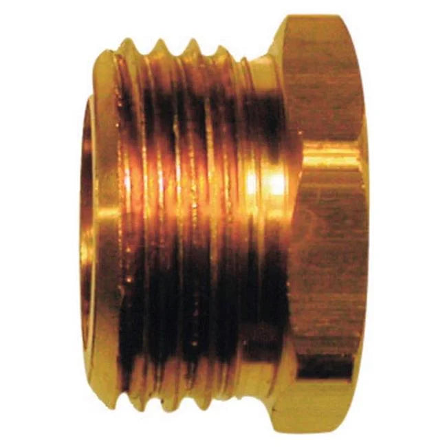 Stylish Home Plus 4016816 0.75 x 0.5 in. Brass Hose Adapter, Gold - Pack of 5