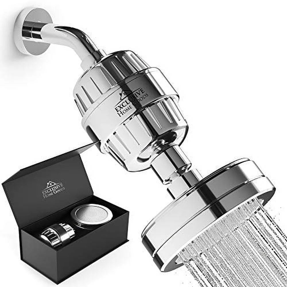 Stylish Exclusive Home Goods Rainfall Shower Head & Showerhead Filter System with Filter for Hard Water
