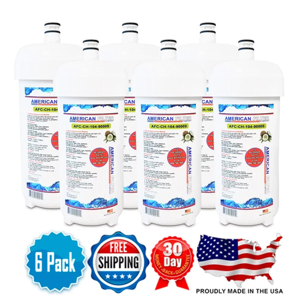 Stylish AFC Brand , Water Filters , Model # AFC-CH-104-9000S , Compatible with CunoÂ® Series7000 - 6 Filters - Made in U.S.A.