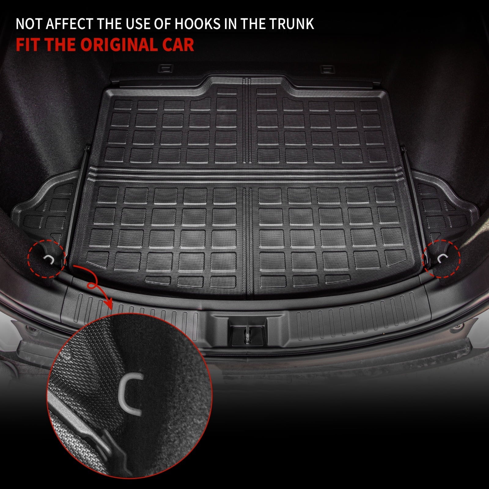 Fit 2023 2024 Honda CRV Trunk Mat Cargo Liner TPE All Weather Trunk Liner 2023 CR-V Fuel Accessories Non-Hybrid