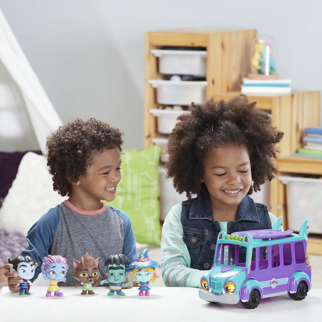Netflix Super Monsters GrrBus Monster Bus Toy with Lamps, Sounds, and Music Ages 3 and Up