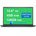 Inspiron 15 3000 3510 Laptop 15.6â HD Narrow Border Display Quad- Pentium Silver N5030 Processor 4GB RAM 128GB SSD UHD Graphics 605 USB3.2 Win11 Carbon