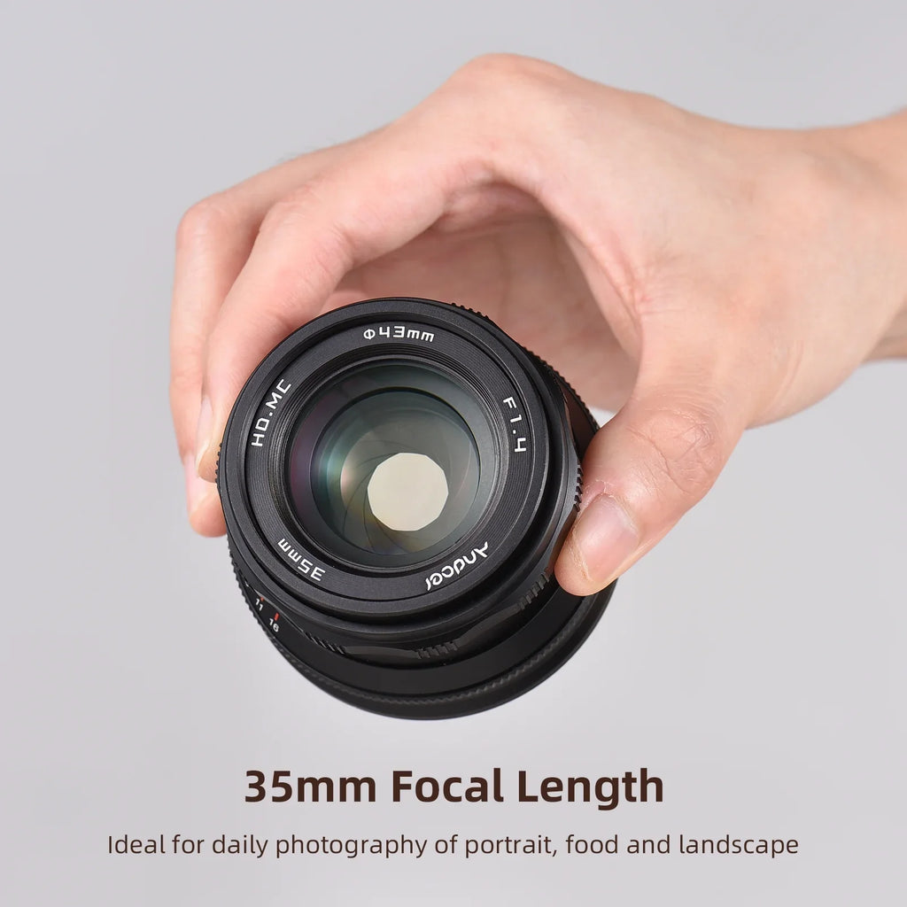 Dcenta Full Frame Camera Lens with Large Aperture Manual Focus for Sony A7/A7II/A7R/A7RII/A7S/A7SII/A6500/A6300 - Exclusive Design