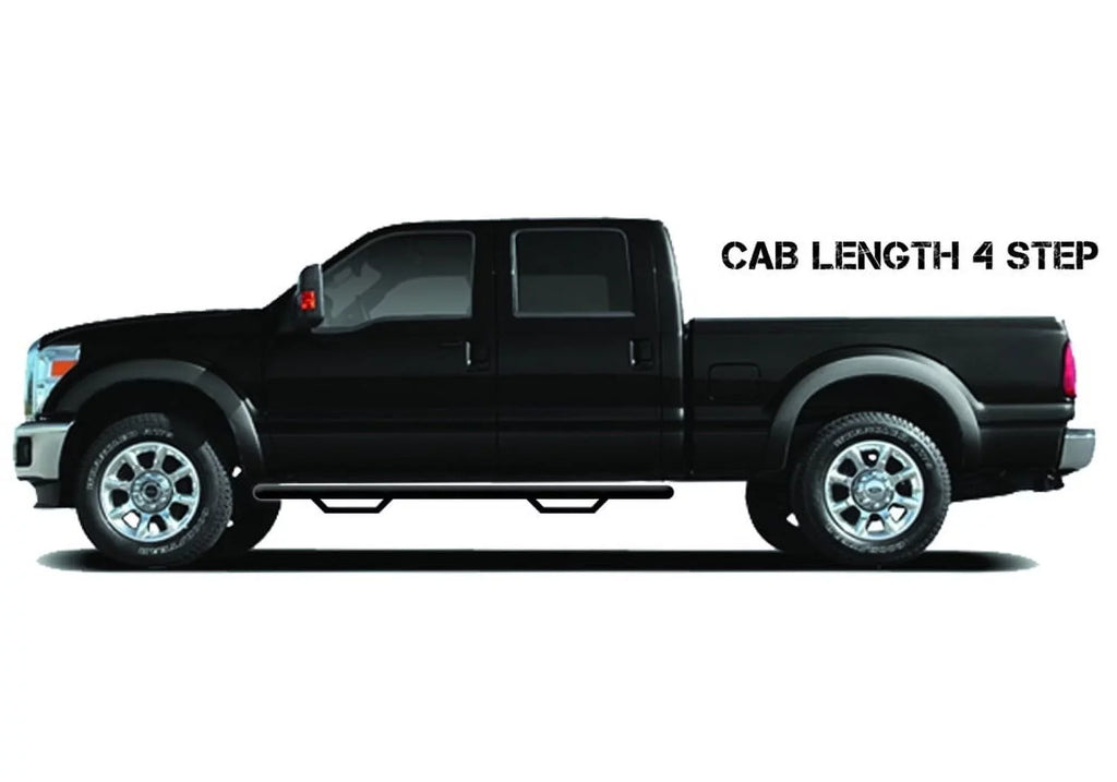 N-Fab by RealTruck Nerf Steps Rs | Textured Black, Cab Length | 319418112 | Compatible with 2019-2020 Ford Ranger Crew Cab All Beds, SRW Gas - Exclusive Design