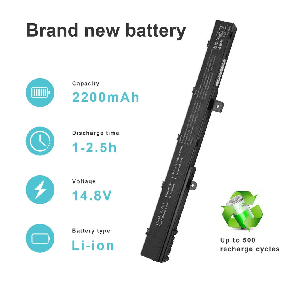 Stylish Battery for X551 X551M A31N1319 X551C A41N1308 X551MA D550 X551CA 14.8V