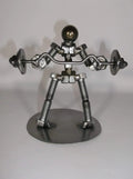 Stylish Preacher C url Weight Lifter Metal Bolt Figurine, curl bar
