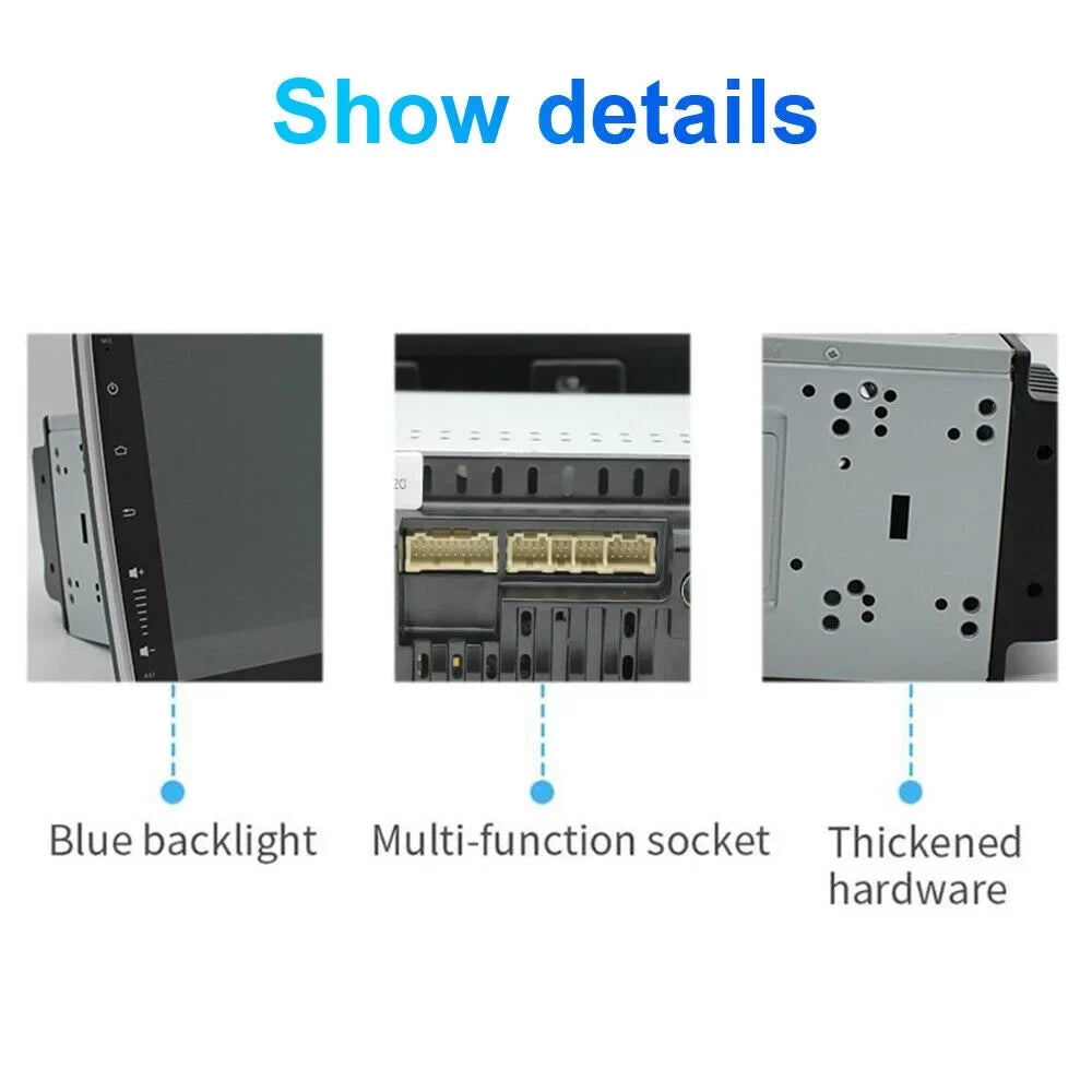 JahyShow Rotary Double Spindle Navigation - 10.1 Inch Android 9.1 GPS Player with Dual Din Touch Screen