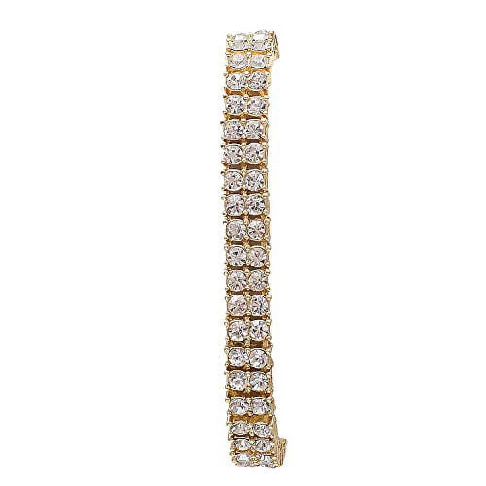 Bling'ed Out King and Queen Hip Hop Watch Set Perfect for Power Couples to Flaunt On and Off The Dance Floor - ST10325/ST10364 His&Hers(ST10327Gld Gld) - Exclusive Design