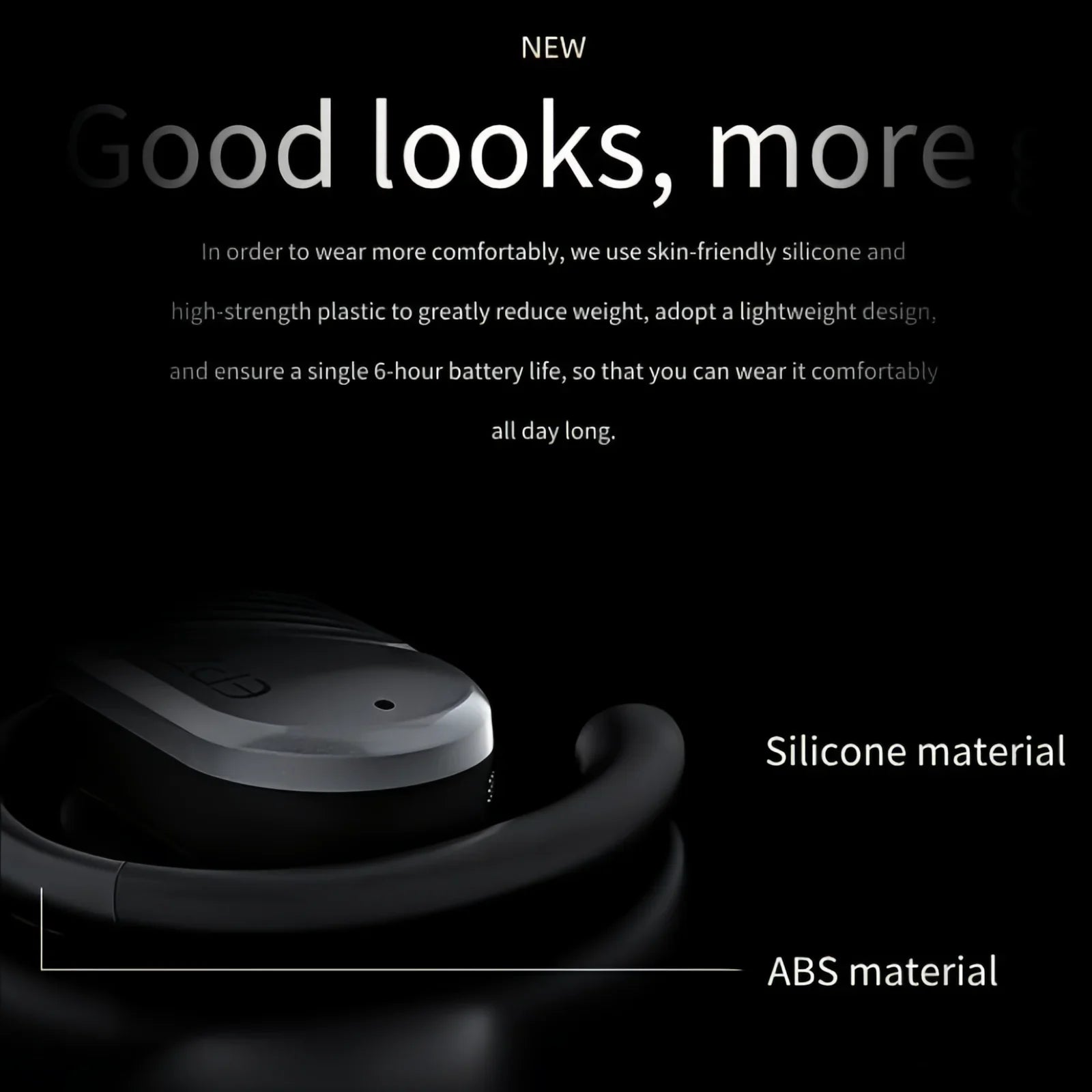 Stylish Bone Conduction Headphones, Waterproof Sports Headphones, Open Ear Wireless Earphones with Mic, Sweat Resistant for Sports Hiking Running Driving Cycling Fitness Workouts Walking.