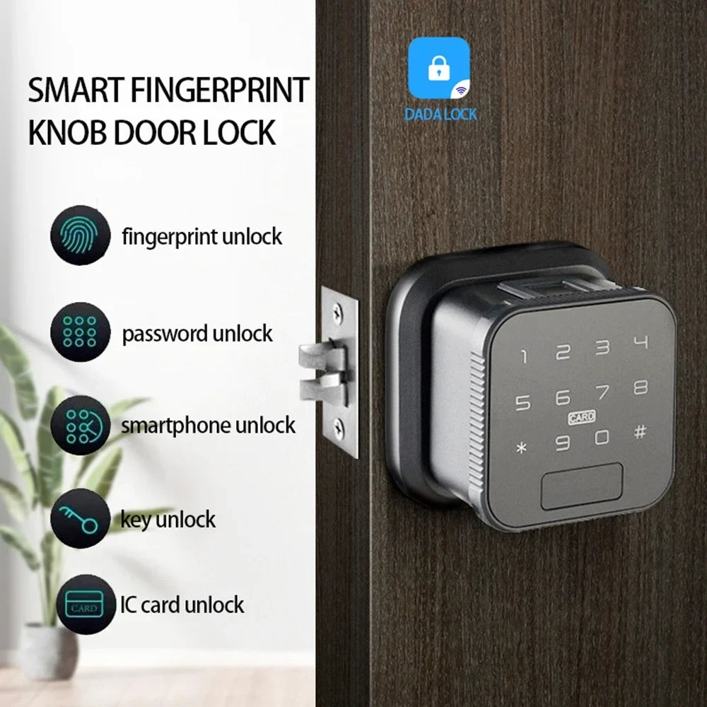 moobody Smart Lock Fingerprint Lock Door Lock Keypad Door Lock with Handle Fingerprint Electronic Deadbolt Door Lock Smart Door Lock Compatible with DADA Lock - Exclusive Design