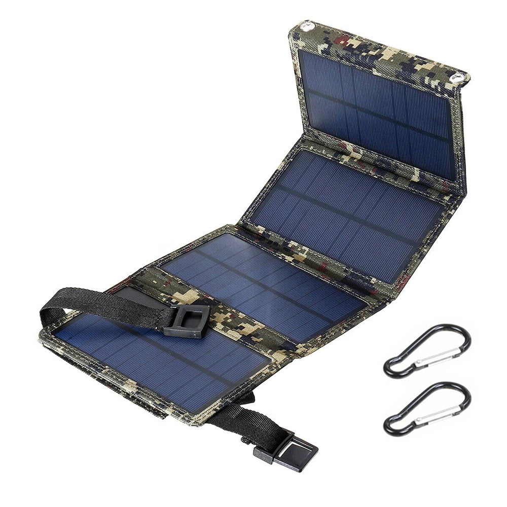 JLLOM 2Pcs 80W USB Solar Panel Folding Portable Power Bank Outdoor Hiking Phone Charger Kit - Exclusive Design