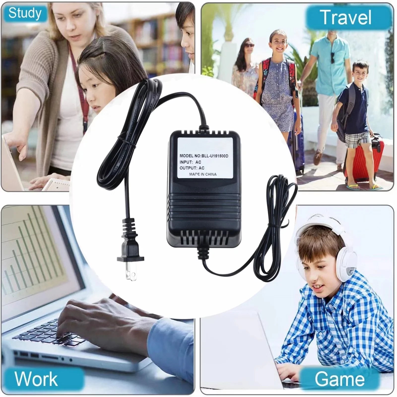 Stylish KONKIN BOO Compatible AC/AC Adapter Replacement for Icon Neo Phantom NeoPhantom 2 Mic input Preamp;Icon NeoAmp 4-Channel Headphone Amplifier;Icon Neo PreAmp NeoPreAmp instrument microphone pre-amp