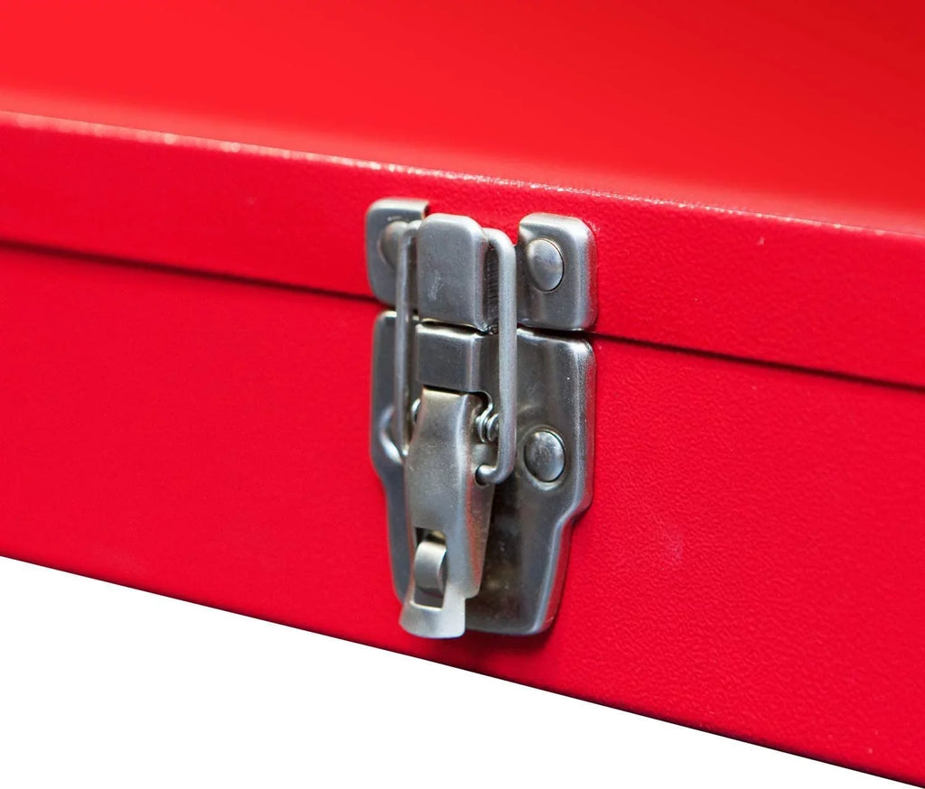 BIG RED 19" Hip Roof Style Portable Steel Tool Box for Storage Organizer,Red,W101TB