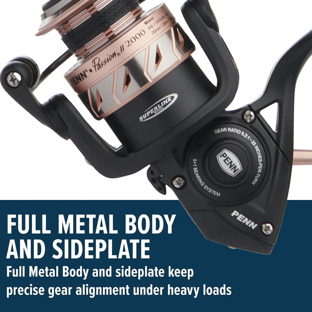 Stylish PENN 6'6" Passion II Spinning Combo, Reel Size 2000