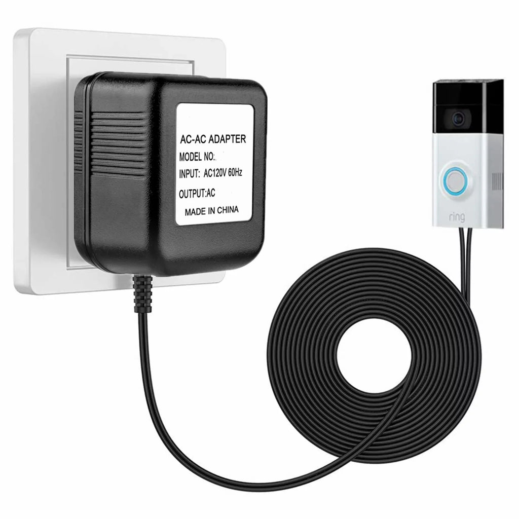 FITE ON Compatible 26ft 24V AC Power Adapter Replacement for Video Doorbell & zmodo Smart Greet Wi-Fi Video Doorbell