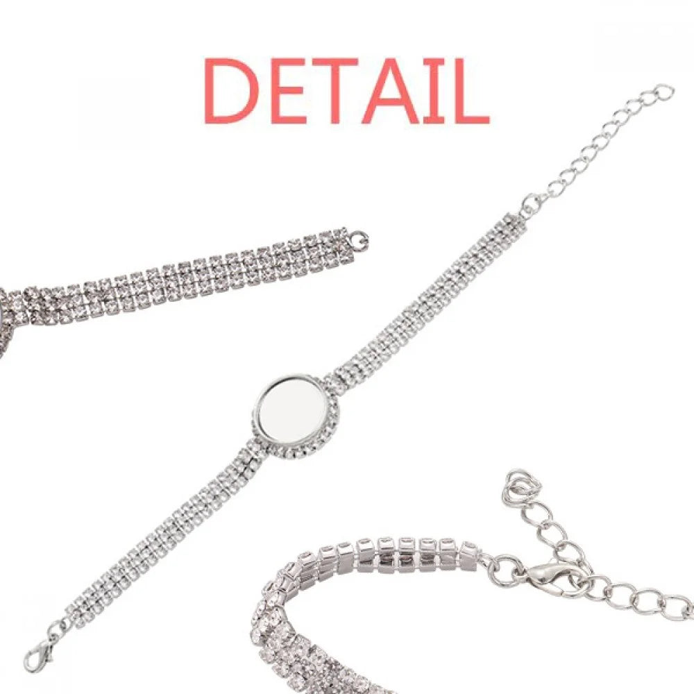 Stylish Germany Famous Landmark Set Tennis Chain Anklet Bracelet Diamond Jewelry