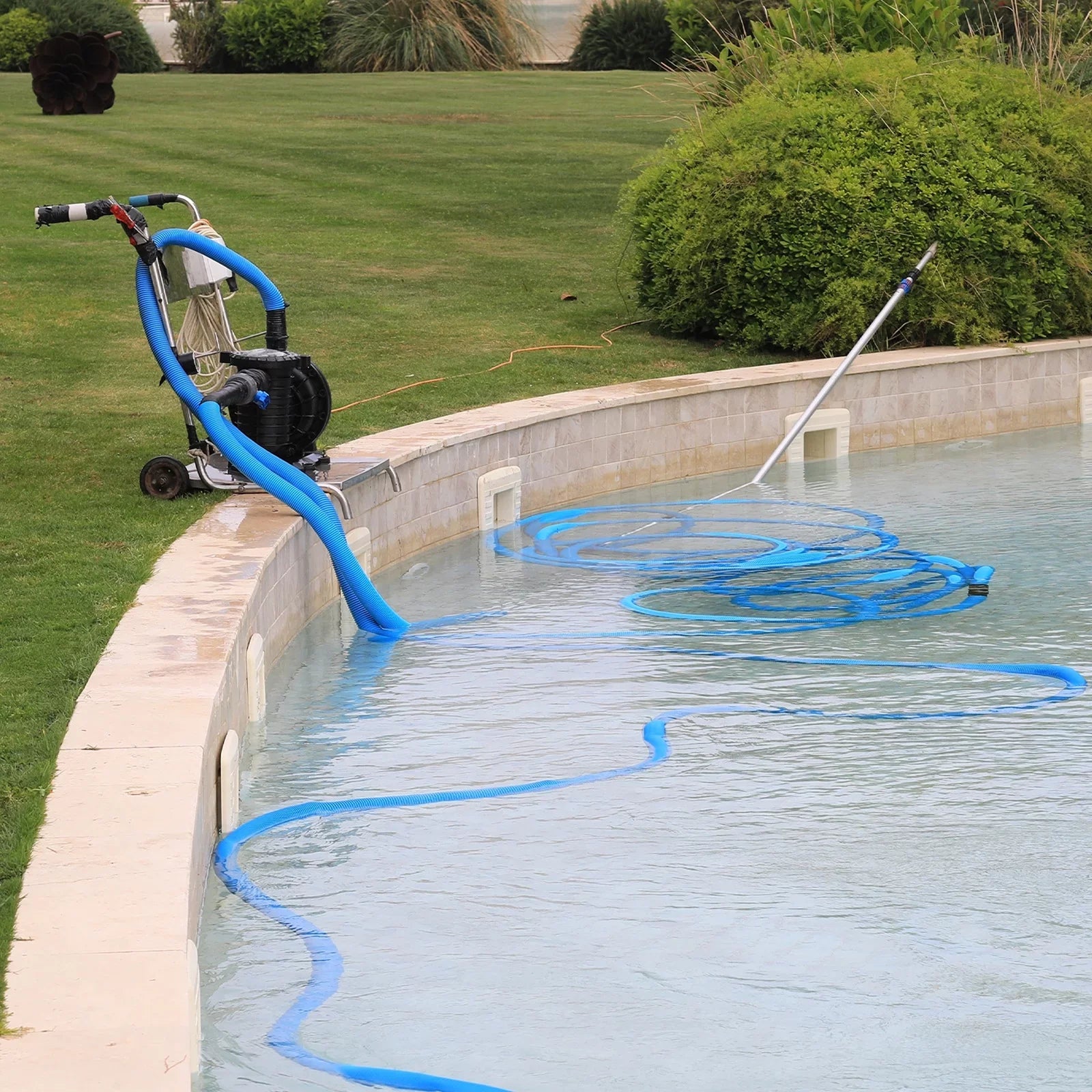 Backwash Hose 2" Dia 25ft 0.3MPa High Pressure PVC Reinforced Discharge Hoses for Swimming Pool - Exclusive Design