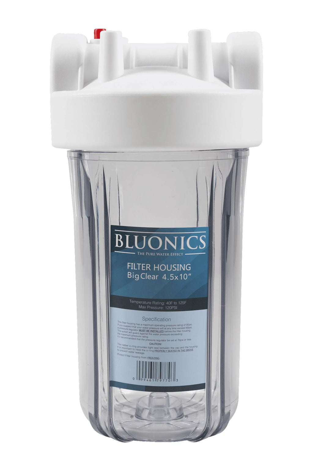 10" Big Blue Whole House Water Filter 5 Micron Carbon Block with Clear Blue transparent housing