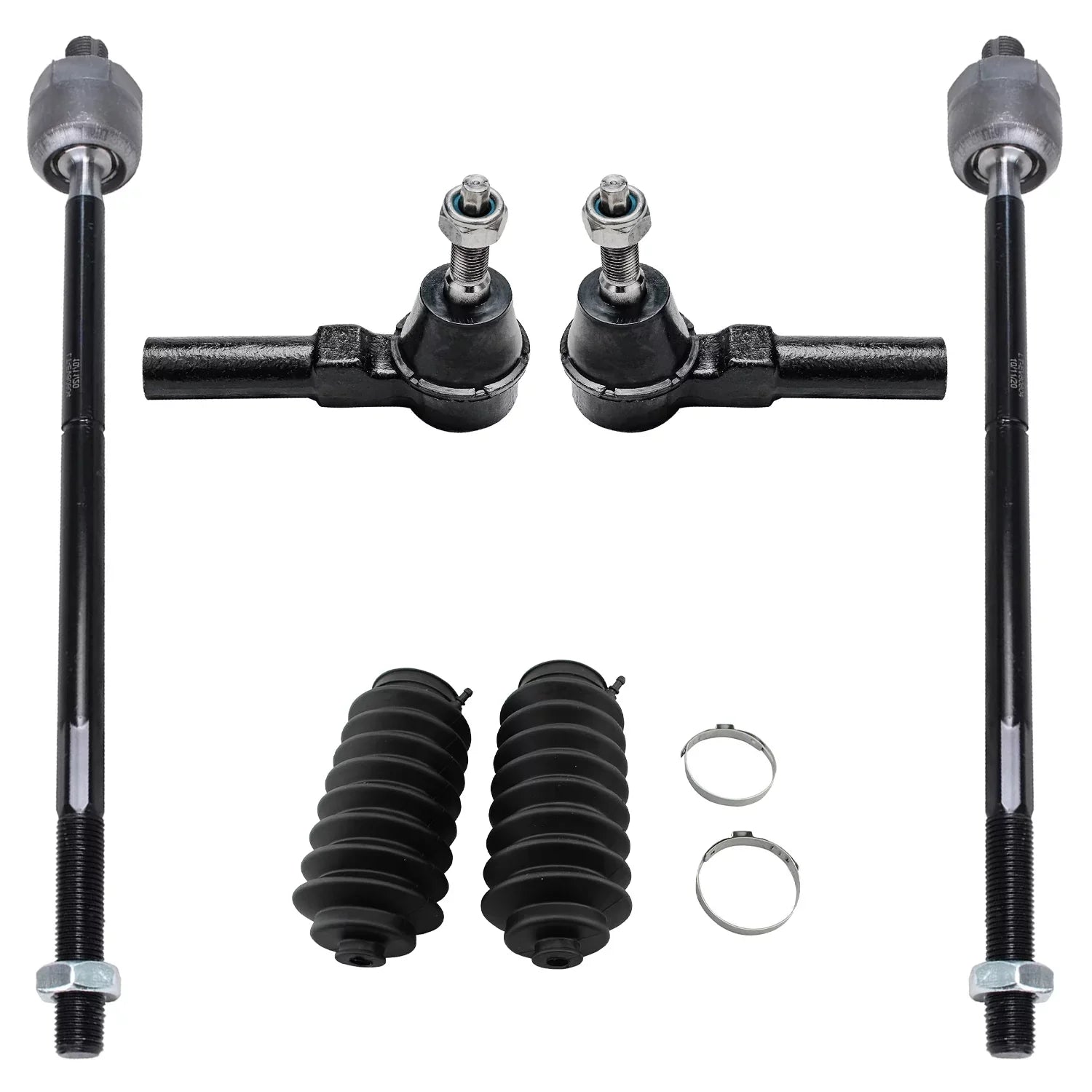 Detroit Axle - Front 12pc Suspension Kit Ford Mustang 2005 2006 2007 2008 2009 2010, 2 Lower Control Arms 2 Sway Bars 4 Outer Inner Tie Rods 2 Wheel Bearing and Hubs 2 Boots Replacement - Exclusive Design