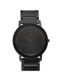 Movado Modern Classic 40mm Steel Black Dial Mens Quartz Watch 0607408