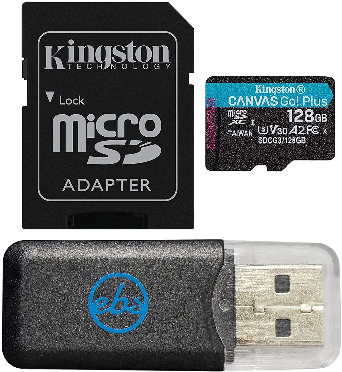 Kingston 128GB Canvas Go Plus ro SDXC Works with Rexing Dash Camera V1, V1-4K, V5, V1GW (SDCG3/128GB) Cl 10 - Exclusive Design