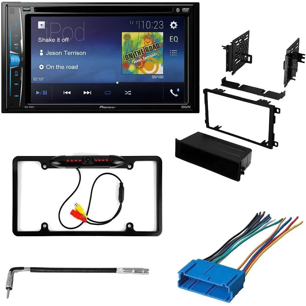 KIT2394 Bundle with Pioneer Multimedia DVD Car Stereo and Installation Kit - for 1998-2001 Oldsmobile Bravada / Bluetooth Touchscreen, Backup Camera, Double Din Dash Mounting Kit - Exclusive Design