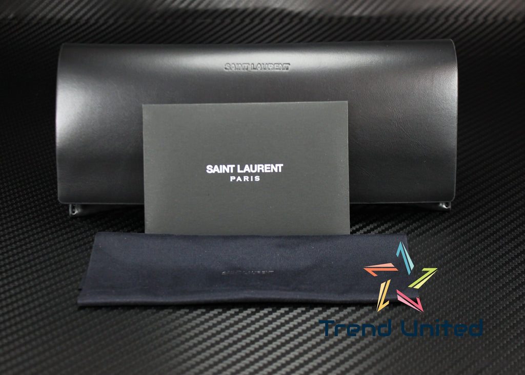 Stylish SAINT LAURENT SL 481 001 Rectangular Squared Black 55 mm Men's Eyeglasses