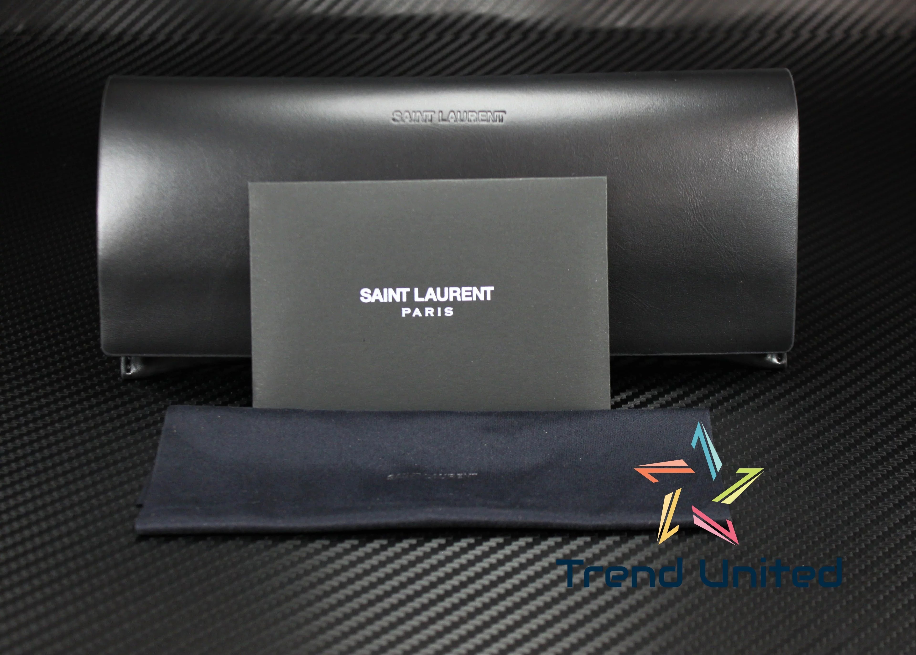 Stylish SAINT LAURENT SL 481 001 Rectangular Squared Black 55 mm Men's Eyeglasses