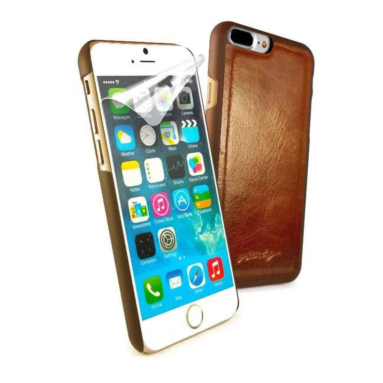 G2-70 Alston Craig Genuine Vintage Leather Replacement Magnetic Shell for iPhone 7, Brown - Exclusive Design