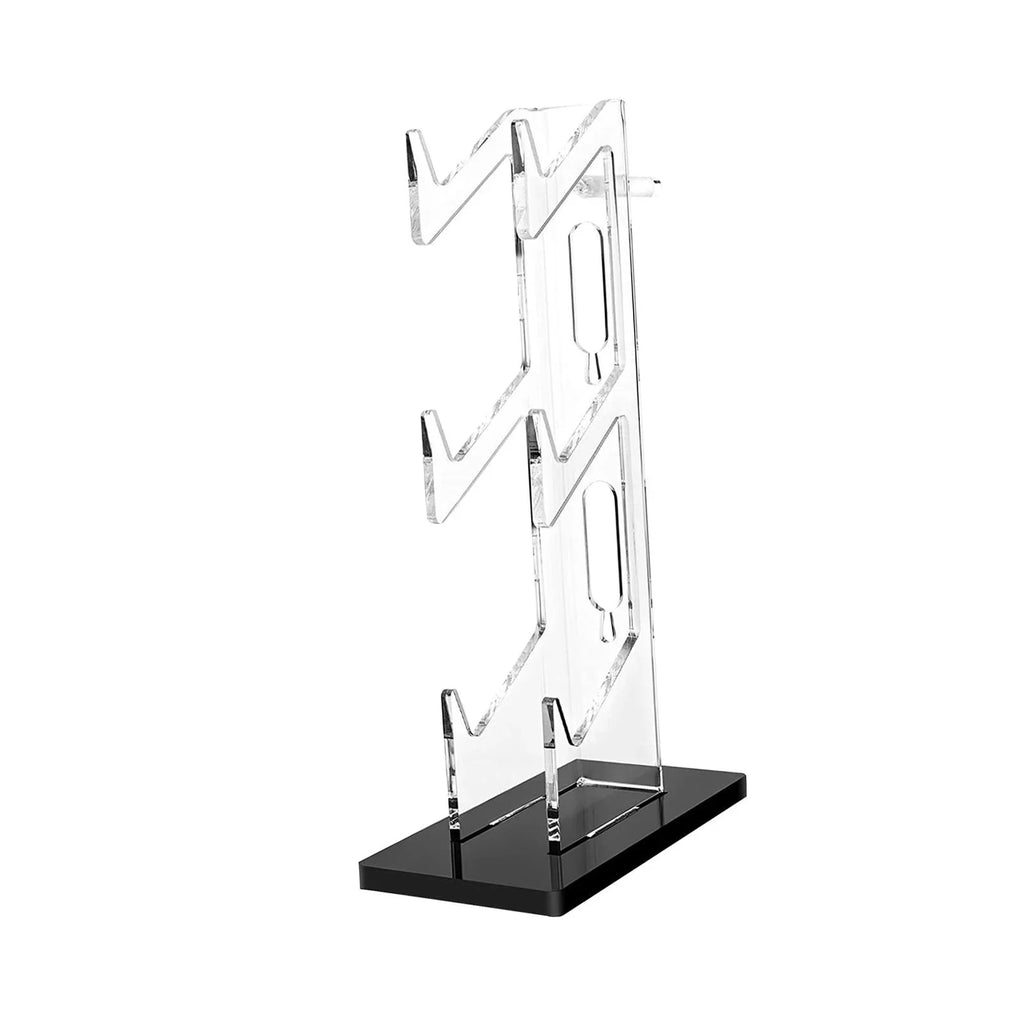 3 Tier Controller Bracket Gadget Non Slip Mat Durable Transparent Decoration Acrylic Headset Hanger for Game Desk Controller Accessories PS5 Black - Exclusive Design