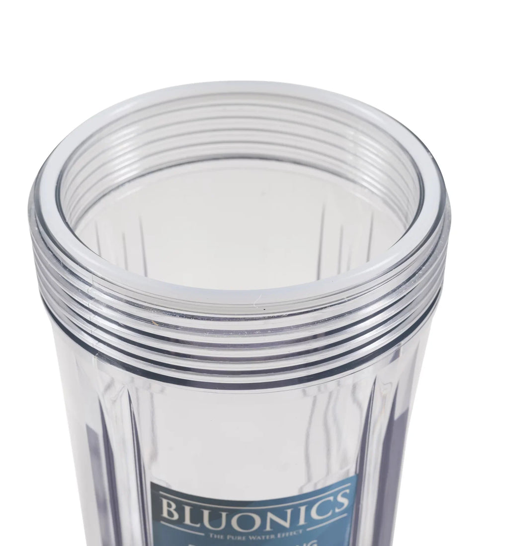 10" Big Blue Whole House Water Filter 5 Micron Carbon Block with Clear Blue transparent housing