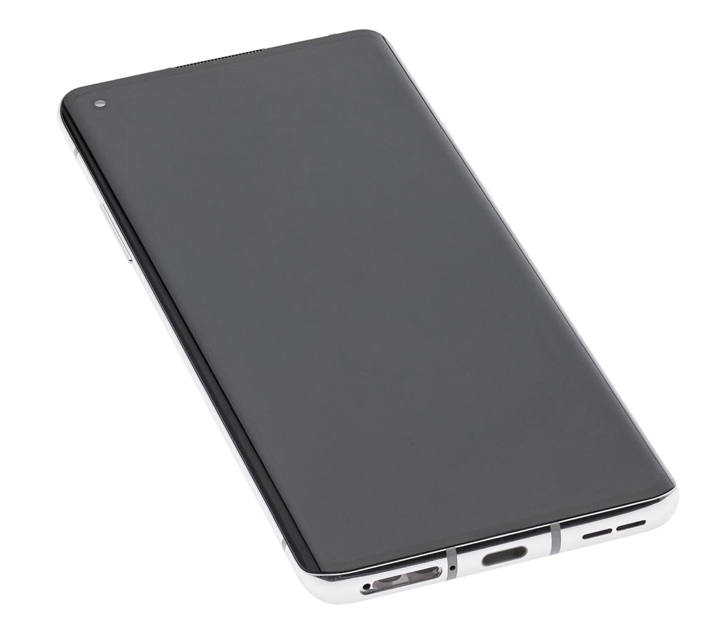 Stylish Replacement OLED Assembly With Frame Compatible For OnePlus 8 / 5G (Non-Verizon 5G UW Frame) (Refurbished) (Polar Silver)