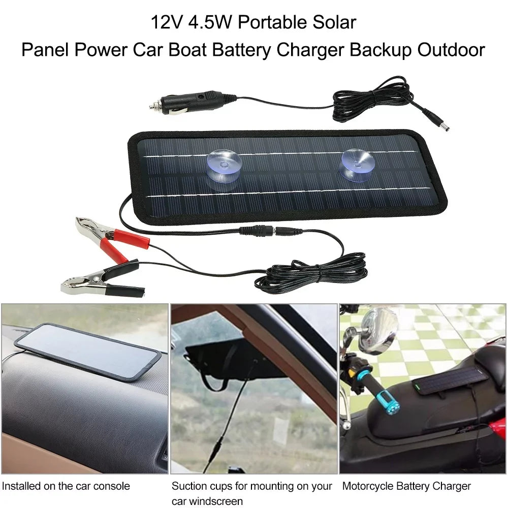 Spirastell Solar Panel, Car Boat PanelCar Panels Rv 12v Solar Panels Boat BatteryCar Boat Battery 4.5w Portable Solar 12v 4.5w Portable Qisuo Solar 12v Buzhi Huiop
