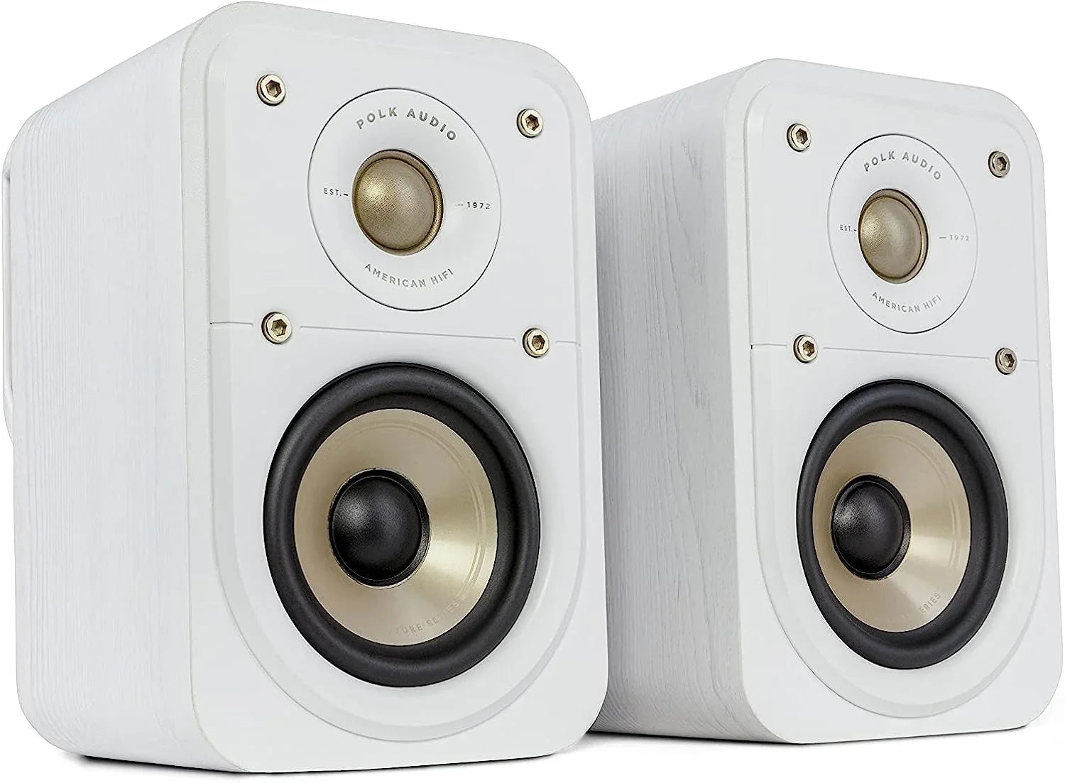 Stylish Polk Signature Elite ES10 - Hi-Fi Home Theater Satellite Surround Speakers (White)