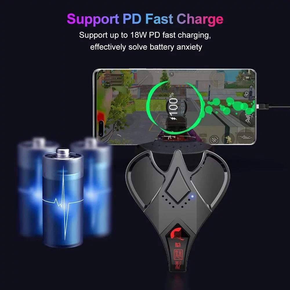 Lixada Game Keyboard Mouse Converter Dual-mode USB Wired BT5.1 Adapter Fast 18W PD Charging for Mobile Gaming