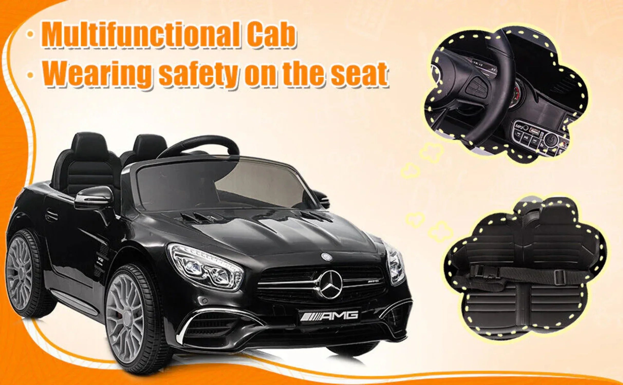 Mercedes Benz AMG SL65 12V Electric Kids Ride On Car with Remote Control - Officially Licensed
