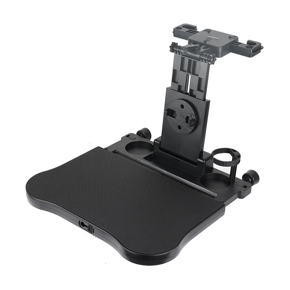 Apexeon Car Seat Table with Phone Holder, Adjustable and Foldable Back Seat Food Tray for Working, Writing, Eatingï¼ Black