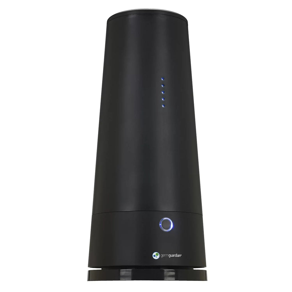 Stylish GermGuardian Tabletop UV-C Air Sanitizer with 2 Speeds Reduces Odors and Germs, GG3000BCA, Black