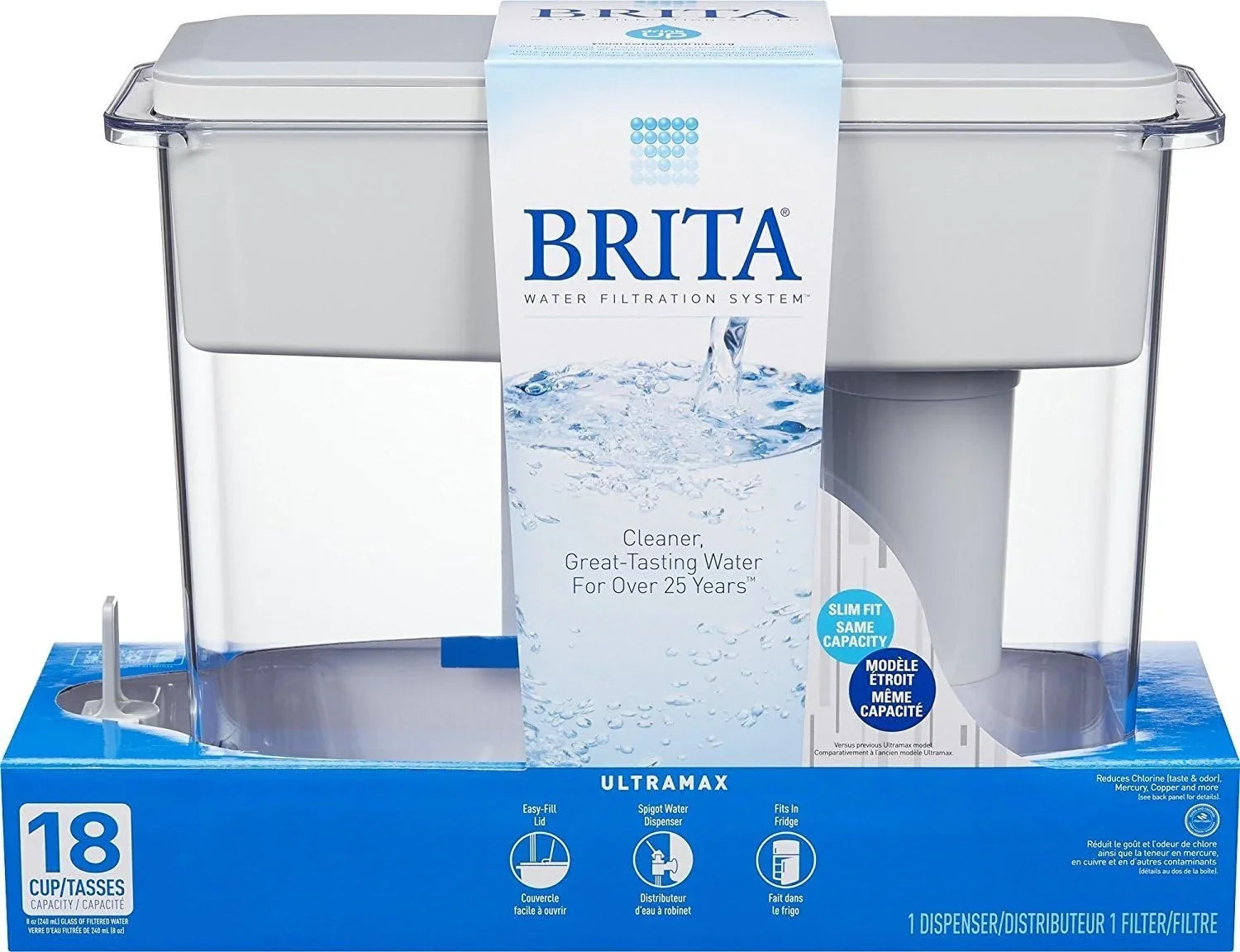 Brita 35034 Ultramax Water Dispenser, 18-Cup Capacity - Exclusive Design