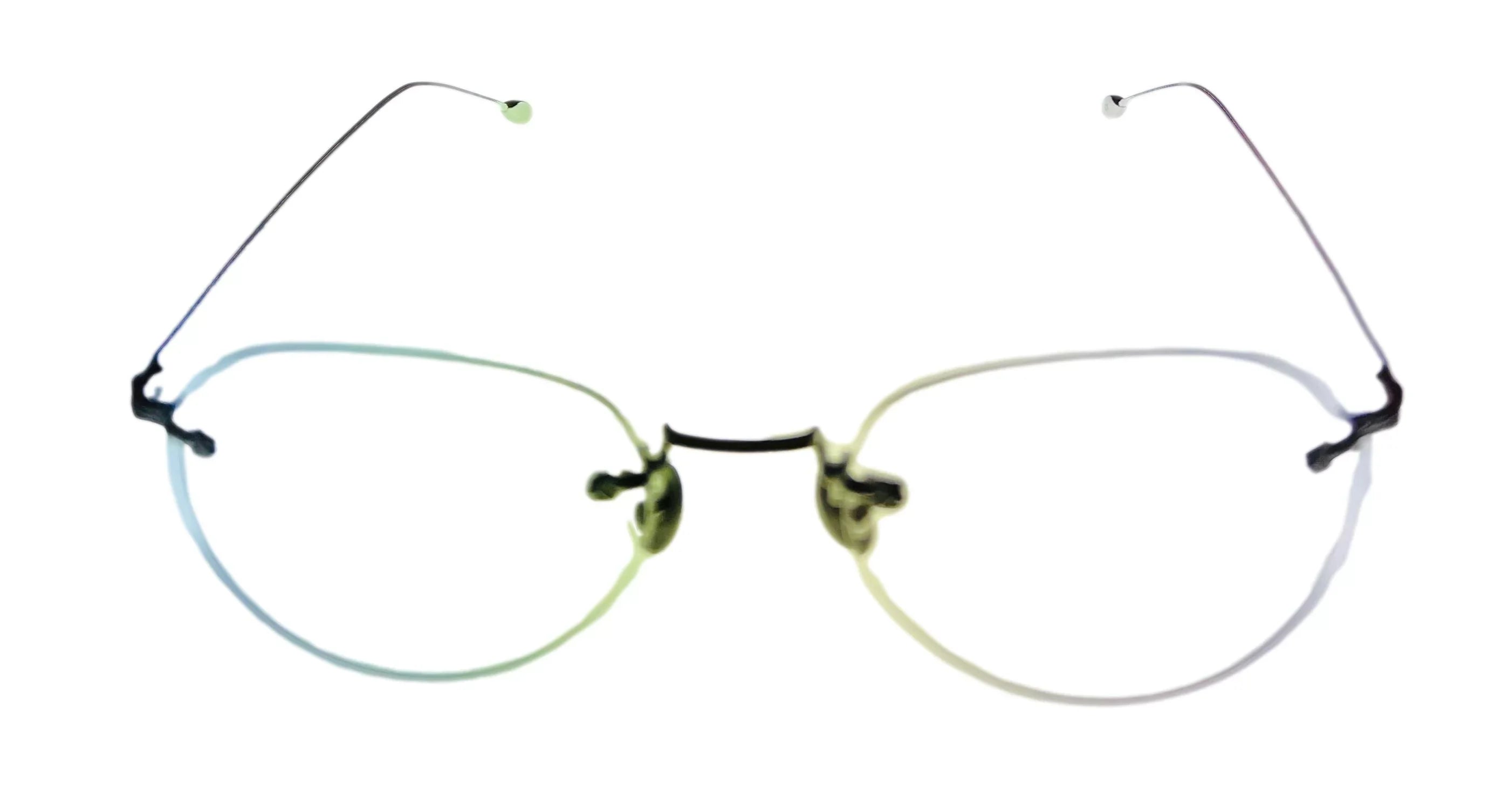 Stylish John Varvatos Rimless Round Mens Silver Metal Eyewear Frame V170. 53mm