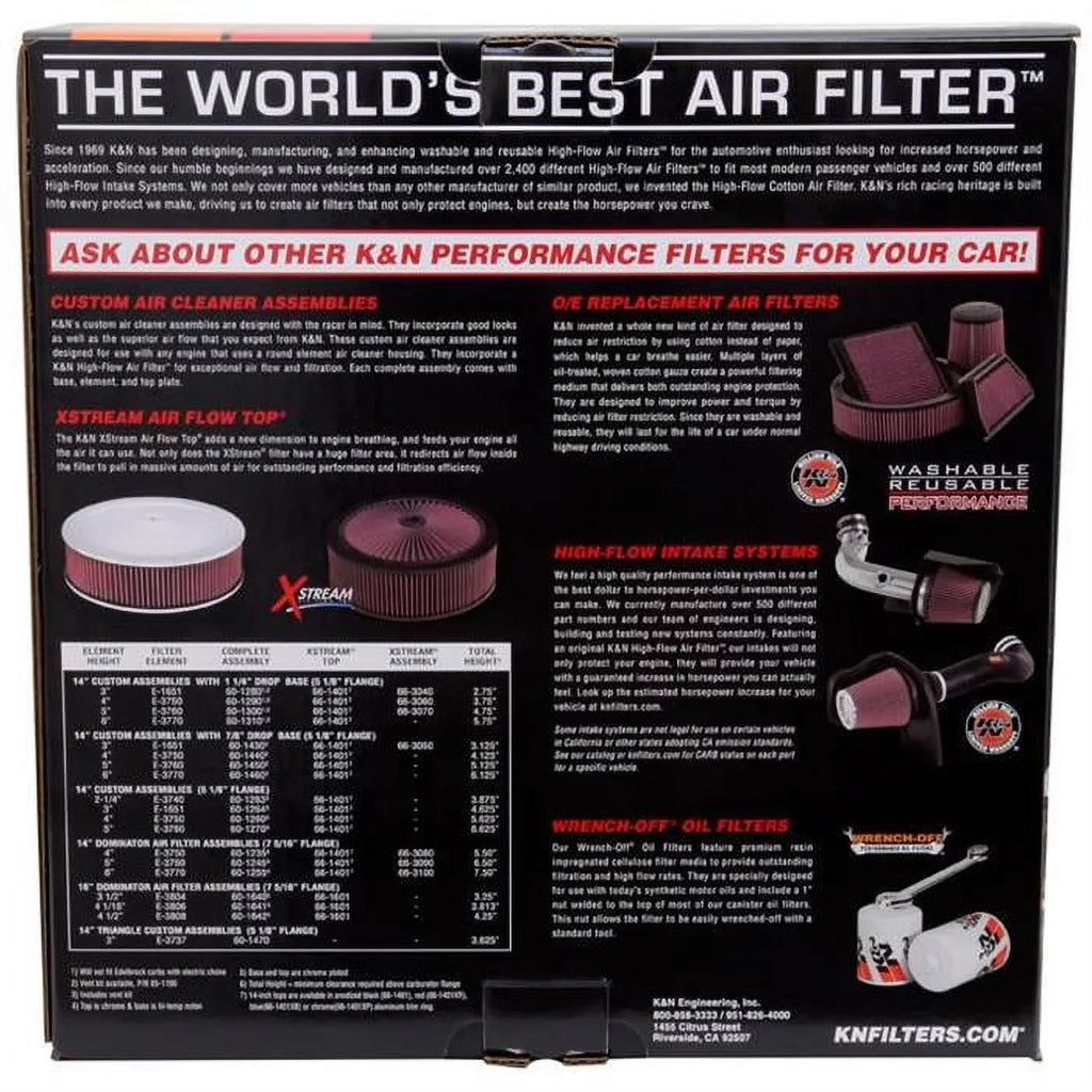 Stylish K&N Filters 60-1290 Custom Air Cleaner Assembly