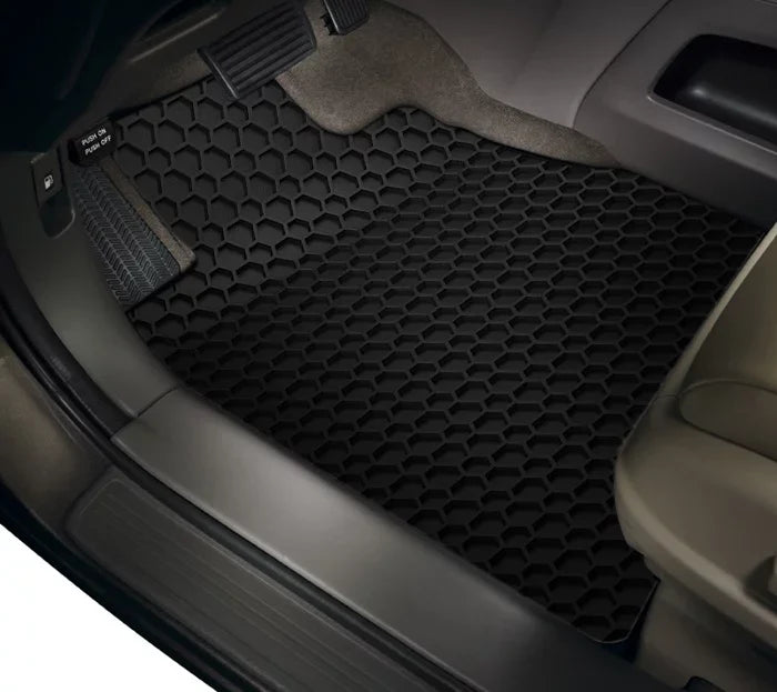 ToughPRO - Two Front Mats Compatible with CHRYSLER Pacifica - All Weather Heavy Duty (Made in USA) - Black Rubber - 2008 - Exclusive Design