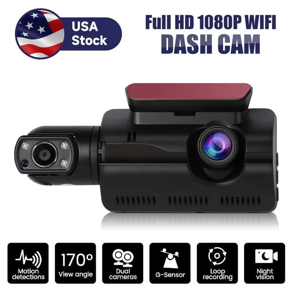 Stylish SYTHERS 1080P Dash Cam Front and Rear, 170Â° Wide Angle Dash Camera with Night Vision