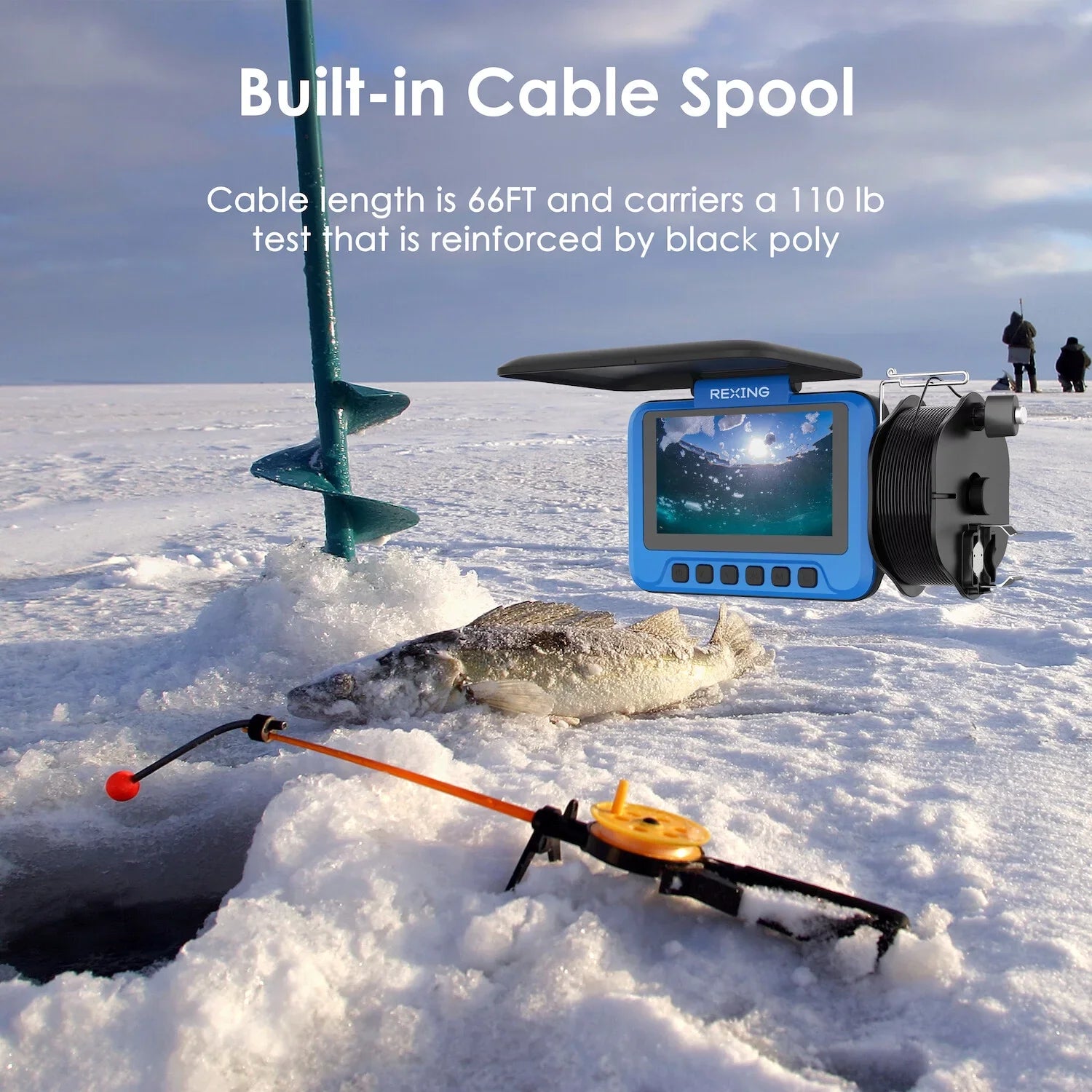 Rexing FC1 Underwater Fishing Camera w/ Winding Spool - Exclusive Design