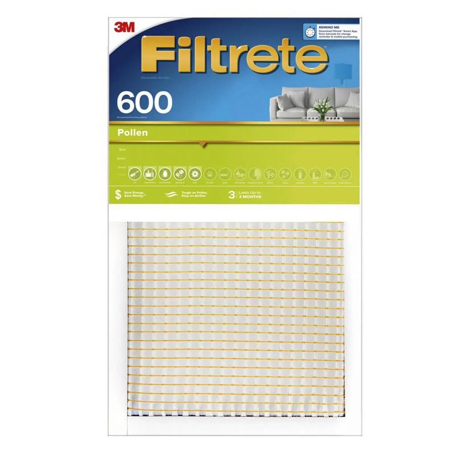 Stylish 3M Filtrete 12 in. W X 24 in. H X 1 in. D 7 MERV Pleated Air Filter 1 pk