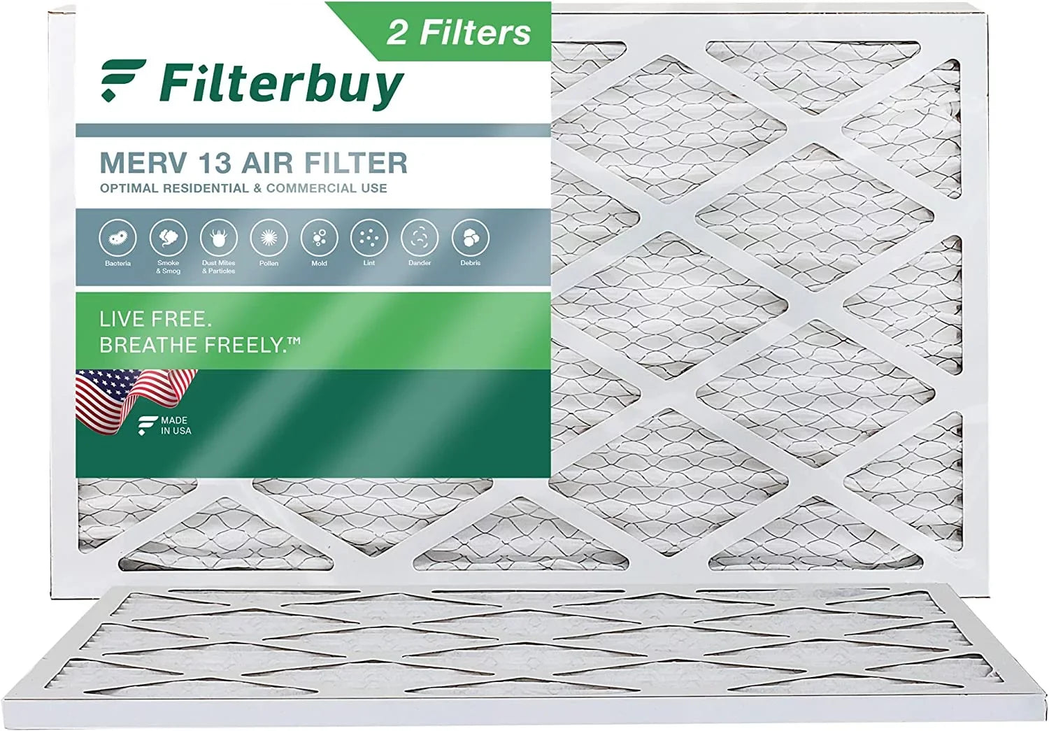 Stylish Filterbuy 12x36x1 MERV 13 Pleated HVAC AC Furnace Air Filters (2-Pack)