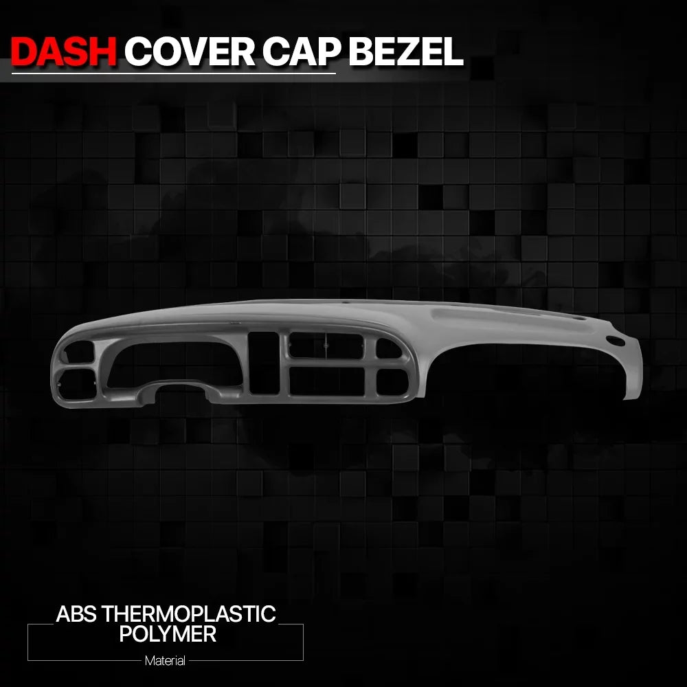 Grey Dash Board Cap Cover Bezel Overlay+Instrument Bezel Kit for 98-02 Dodge Ram Fits select: 1998-2001 DODGE RAM 1500, 1998-2002 DODGE RAM 2500