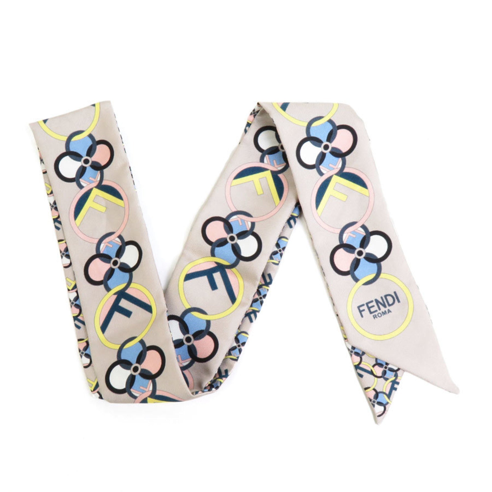 Pre-Owned FENDI Scarf Muffler Silk Multicolor Women's e58552f (Good)