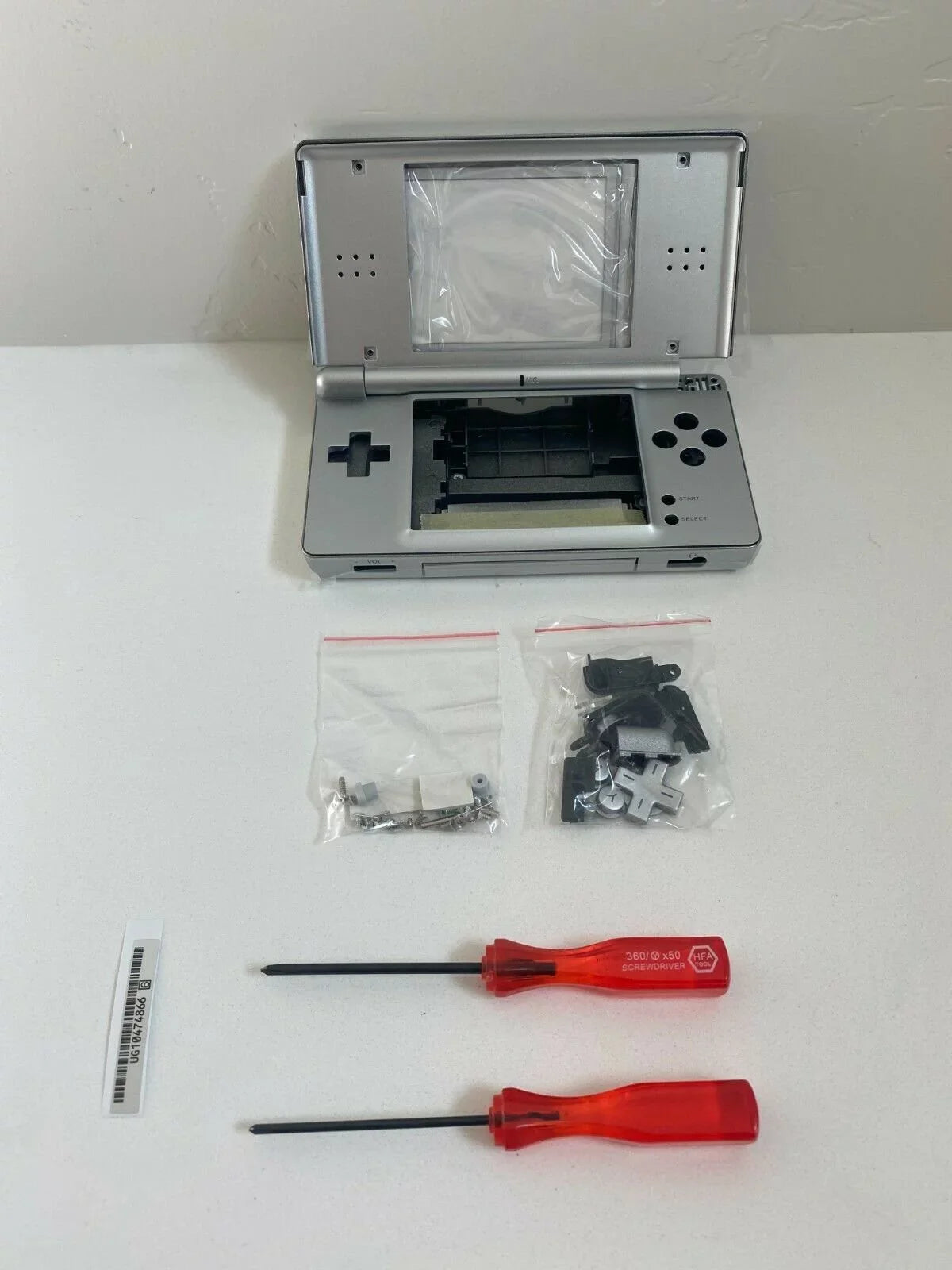Replacement Housing for Nintendo DS Lite Glass Lens Shell Silver - Exclusive Design